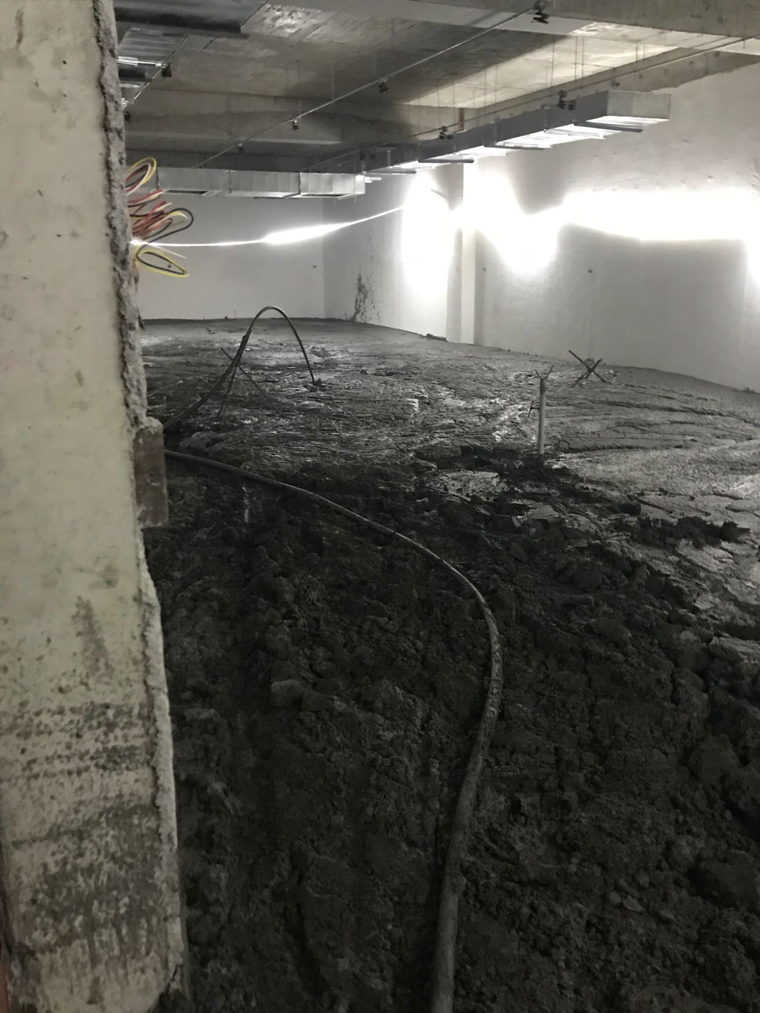 foam concrete casting in underground